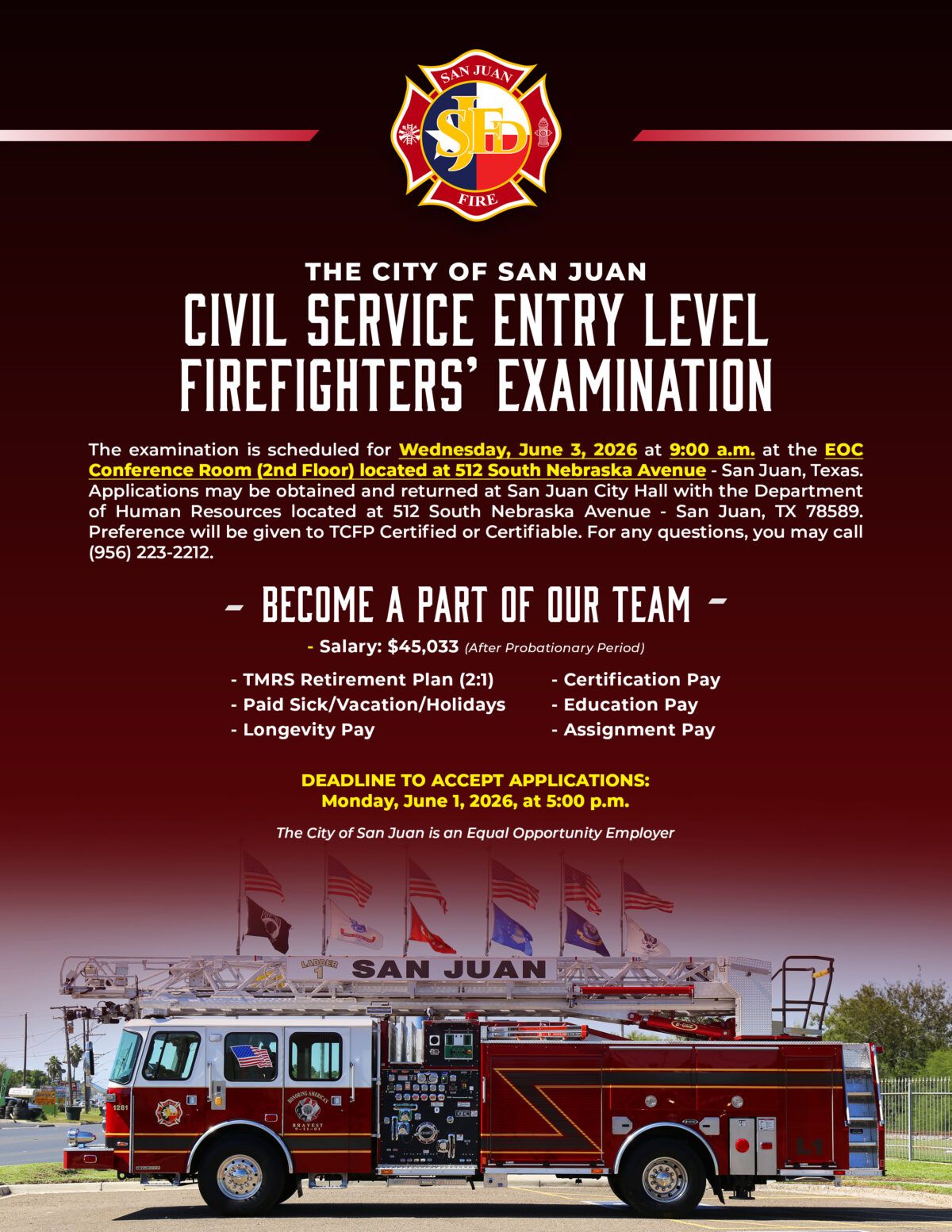 Entry Level Firefighter Civil Service Entry Level Firefighters Exam – June, 2026 – The City of ...