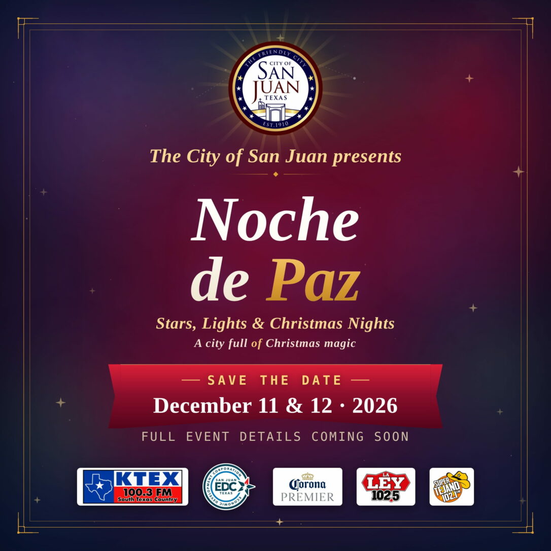 City of San Juan presents Noche de Paz: Stars, Lights & Christmas Nights, December 11 and 12, 2026. Full event details coming soon.